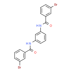 ChemSpider 2D Image | N,N'-1,3-Phenylenebis(3-bromobenzamide) | C20H14Br2N2O2