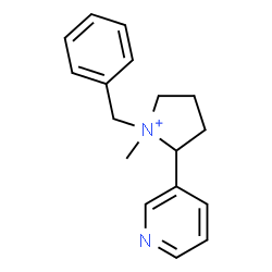 ChemSpider 2D Image | 1-Benzyl-1-methyl-2-(3-pyridinyl)pyrrolidinium | C17H21N2