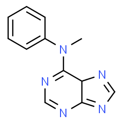 ChemSpider 2D Image | N-Methyl-N-phenyl-5H-purin-6-amine | C12H11N5