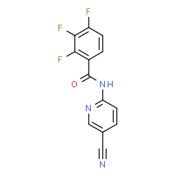 ChemSpider 2D Image | N-(5-Cyano-2-pyridinyl)-2,3,4-trifluorobenzamide | C13H6F3N3O