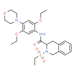 ChemSpider 2D Image | N-[2,5-Diethoxy-4-(4-morpholinyl)phenyl]-2-(ethylsulfonyl)-1,2,3,4-tetrahydro-3-isoquinolinecarboxamide | C26H35N3O6S