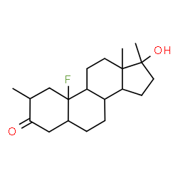 ChemSpider 2D Image | 10-Fluoro-17-hydroxy-2,17-dimethylestran-3-one | C20H31FO2