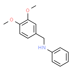 ChemSpider 2D Image | N-(3,4-Dimethoxybenzyl)aniline | C15H17NO2