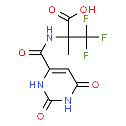 ChemSpider 2D Image | 2-{[(2,6-Dioxo-1,2,3,6-tetrahydro-4-pyrimidinyl)carbonyl]amino}-3,3,3-trifluoro-2-methylpropanoic acid | C9H8F3N3O5