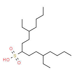 ChemSpider 2D Image | 5,11-Diethyl-8-pentadecanesulfonic acid | C19H40O3S