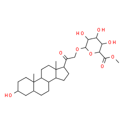 ChemSpider 2D Image | 3-Hydroxy-20-oxopregnan-21-yl methyl hexopyranosiduronate | C28H44O9