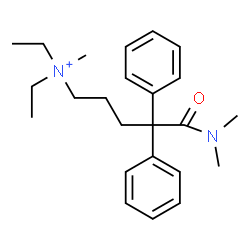 ChemSpider 2D Image | 5-(Dimethylamino)-N,N-diethyl-N-methyl-5-oxo-4,4-diphenyl-1-pentanaminium | C24H35N2O