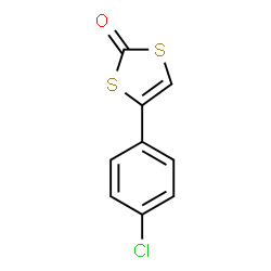 ChemSpider 2D Image | 4-(4-Chlorophenyl)-1,3-dithiol-2-one | C9H5ClOS2