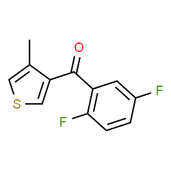 ChemSpider 2D Image | (2,5-Difluorophenyl)(4-methyl-3-thienyl)methanone | C12H8F2OS