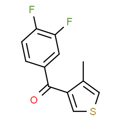 ChemSpider 2D Image | (3,4-Difluorophenyl)(4-methyl-3-thienyl)methanone | C12H8F2OS