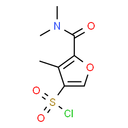 ChemSpider 2D Image | 5-(Dimethylcarbamoyl)-4-methyl-3-furansulfonyl chloride | C8H10ClNO4S