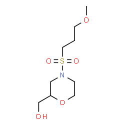 ChemSpider 2D Image | {4-[(3-Methoxypropyl)sulfonyl]-2-morpholinyl}methanol | C9H19NO5S