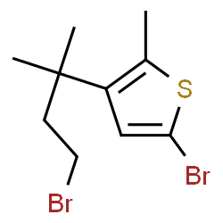 ChemSpider 2D Image | 5-Bromo-3-(4-bromo-2-methyl-2-butanyl)-2-methylthiophene | C10H14Br2S