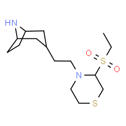 ChemSpider 2D Image | 3-{2-[3-(Ethylsulfonyl)-4-thiomorpholinyl]ethyl}-8-azabicyclo[3.2.1]octane | C15H28N2O2S2