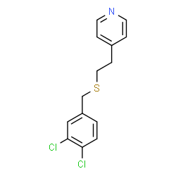 ChemSpider 2D Image | 4-(2-((3,4-dichlorobenzyl)thio)ethyl)pyridine | C14H13Cl2NS