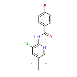 ChemSpider 2D Image | 4-Bromo-N-[3-chloro-5-(trifluoromethyl)-2-pyridinyl]benzamide | C13H7BrClF3N2O
