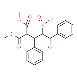 ChemSpider 2D Image | Dimethyl (2-nitro-3-oxo-1,3-diphenylpropyl)malonate | C20H19NO7