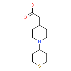 ChemSpider 2D Image | [1-(Tetrahydro-2H-thiopyran-4-yl)-4-piperidinyl]acetic acid | C12H21NO2S