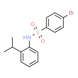 ChemSpider 2D Image | 4-Bromo-N-(2-isopropylphenyl)benzenesulfonamide | C15H16BrNO2S