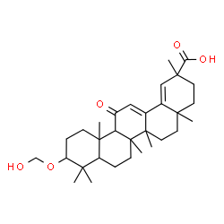 ChemSpider 2D Image | 3-(Hydroxymethoxy)-11-oxooleana-12,18-dien-29-oic acid | C31H46O5