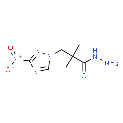 ChemSpider 2D Image | 2,2-Dimethyl-3-(3-nitro-1H-1,2,4-triazol-1-yl)propanehydrazide | C7H12N6O3