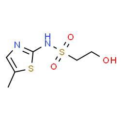 ChemSpider 2D Image | 2-Hydroxy-N-(5-methyl-1,3-thiazol-2-yl)ethanesulfonamide | C6H10N2O3S2