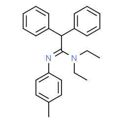 ChemSpider 2D Image | (1Z)-N,N-Diethyl-N'-(4-methylphenyl)-2,2-diphenylethanimidamide | C25H28N2