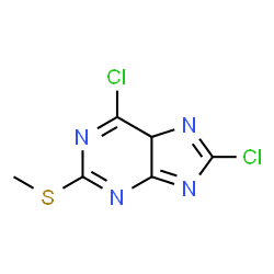ChemSpider 2D Image | 6,8-Dichloro-2-(methylsulfanyl)-5H-purine | C6H4Cl2N4S