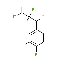 ChemSpider 2D Image | 4-(1-Chloro-2,2,3,3-tetrafluoropropyl)-1,2-difluorobenzene | C9H5ClF6