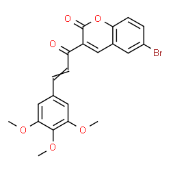 ChemSpider 2D Image | 6-Bromo-3-[3-(3,4,5-trimethoxyphenyl)acryloyl]-2H-chromen-2-one | C21H17BrO6