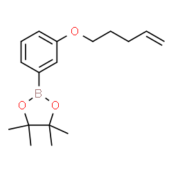 ChemSpider 2D Image | 4,4,5,5-Tetramethyl-2-[3-(4-penten-1-yloxy)phenyl]-1,3,2-dioxaborolane | C17H25BO3
