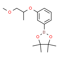 ChemSpider 2D Image | 2-{3-[(1-Methoxy-2-propanyl)oxy]phenyl}-4,4,5,5-tetramethyl-1,3,2-dioxaborolane | C16H25BO4