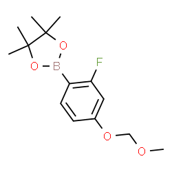 ChemSpider 2D Image | 2-[2-Fluoro-4-(methoxymethoxy)phenyl]-4,4,5,5-tetramethyl-1,3,2-dioxaborolane | C14H20BFO4