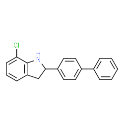 ChemSpider 2D Image | 2-(4-Biphenylyl)-7-chloroindoline | C20H16ClN