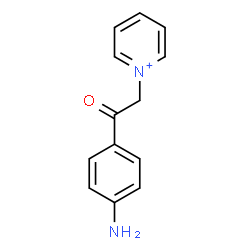ChemSpider 2D Image | 1-[2-(4-Aminophenyl)-2-oxoethyl]pyridinium | C13H13N2O