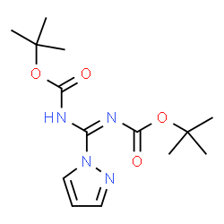 ChemSpider 2D Image | N,N'-Di-Boc-pyrazole-1-carboxamidine | C14H22N4O4