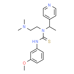 ChemSpider 2D Image | 1-[2-(Dimethylamino)ethyl]-3-(3-methoxyphenyl)-1-[1-(4-pyridinyl)ethyl]thiourea | C19H26N4OS