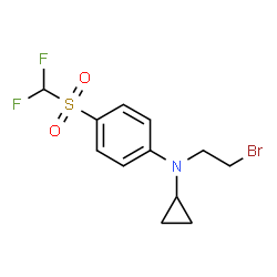 ChemSpider 2D Image | N-(2-Bromoethyl)-N-cyclopropyl-4-[(difluoromethyl)sulfonyl]aniline | C12H14BrF2NO2S