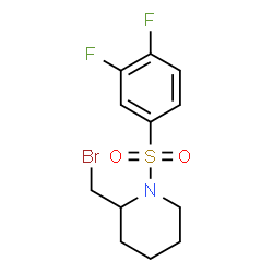 ChemSpider 2D Image | 2-(Bromomethyl)-1-[(3,4-difluorophenyl)sulfonyl]piperidine | C12H14BrF2NO2S