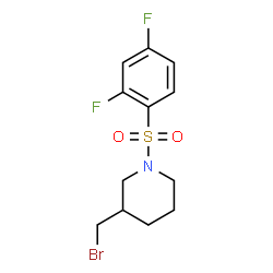 ChemSpider 2D Image | 3-(Bromomethyl)-1-[(2,4-difluorophenyl)sulfonyl]piperidine | C12H14BrF2NO2S