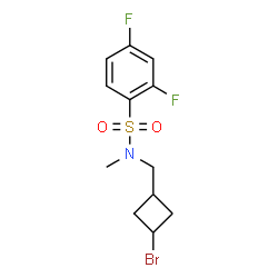 ChemSpider 2D Image | N-[(3-Bromocyclobutyl)methyl]-2,4-difluoro-N-methylbenzenesulfonamide | C12H14BrF2NO2S
