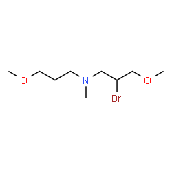 ChemSpider 2D Image | 2-Bromo-3-methoxy-N-(3-methoxypropyl)-N-methyl-1-propanamine | C9H20BrNO2