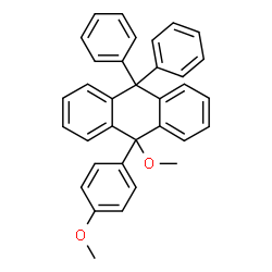 ChemSpider 2D Image | 9-Methoxy-9-(4-methoxyphenyl)-10,10-diphenyl-9,10-dihydroanthracene | C34H28O2