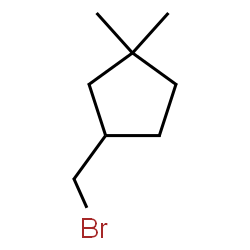 ChemSpider 2D Image | 3-(Bromomethyl)-1,1-dimethylcyclopentane | C8H15Br
