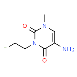 ChemSpider 2D Image | 5-Amino-3-(2-fluoroethyl)-1-methyl-2,4(1H,3H)-pyrimidinedione | C7H10FN3O2
