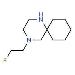 ChemSpider 2D Image | 4-(2-Fluoroethyl)-1,4-diazaspiro[5.5]undecane | C11H21FN2