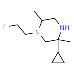 ChemSpider 2D Image | 5-Cyclopropyl-1-(2-fluoroethyl)-2,5-dimethylpiperazine | C11H21FN2