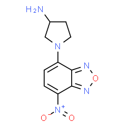 ChemSpider 2D Image | 1-(7-Nitro-2,1,3-benzoxadiazol-4-yl)-3-pyrrolidinamine | C10H11N5O3