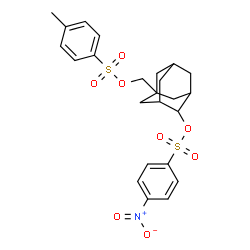 ChemSpider 2D Image | (4-{[(4-Nitrophenyl)sulfonyl]oxy}adamantan-1-yl)methyl 4-methylbenzenesulfonate | C24H27NO8S2