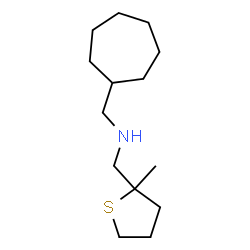 ChemSpider 2D Image | 1-Cycloheptyl-N-[(2-methyltetrahydro-2-thiophenyl)methyl]methanamine | C14H27NS